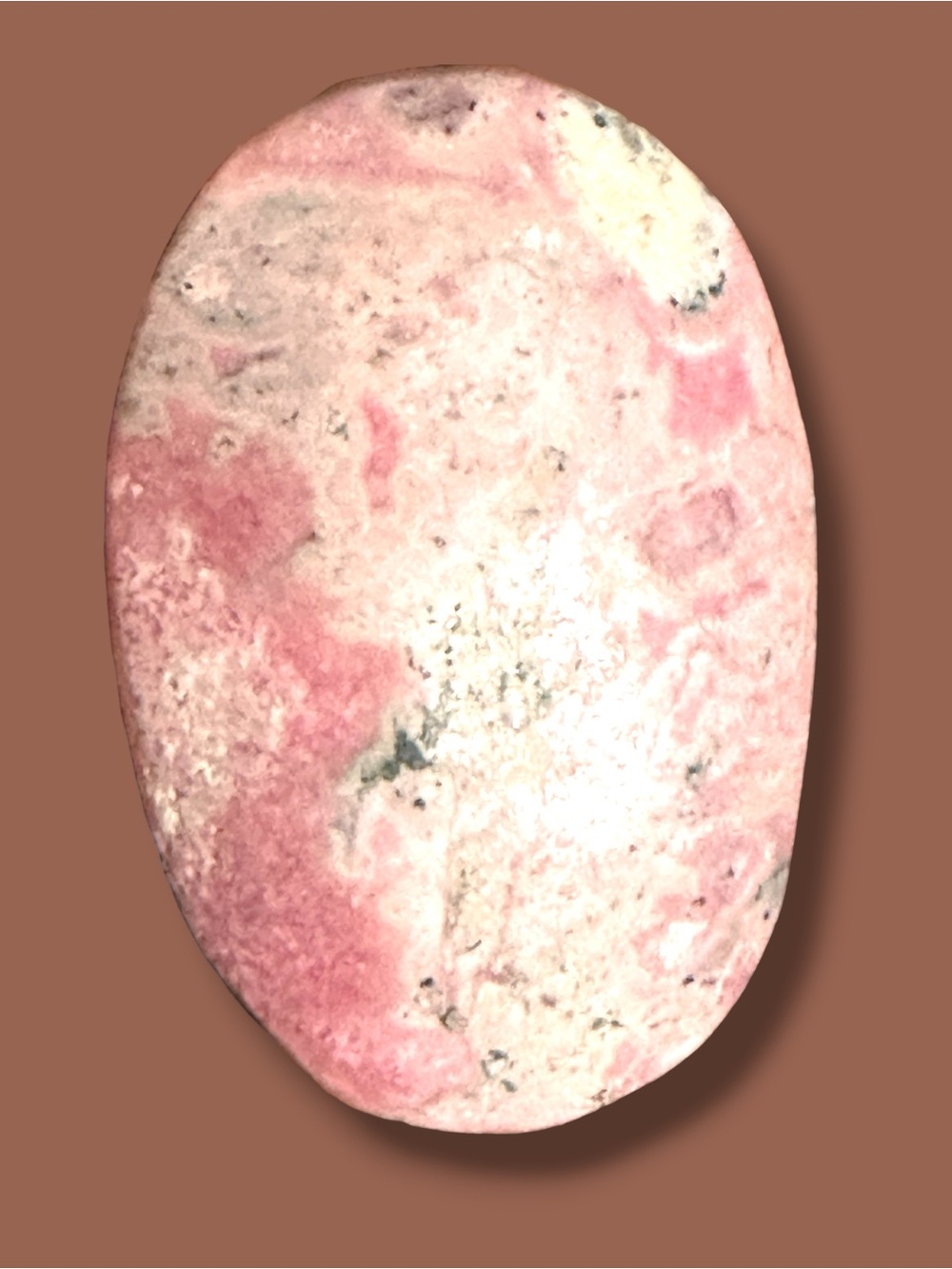 Rhodonite Palm Stone- Peruvian